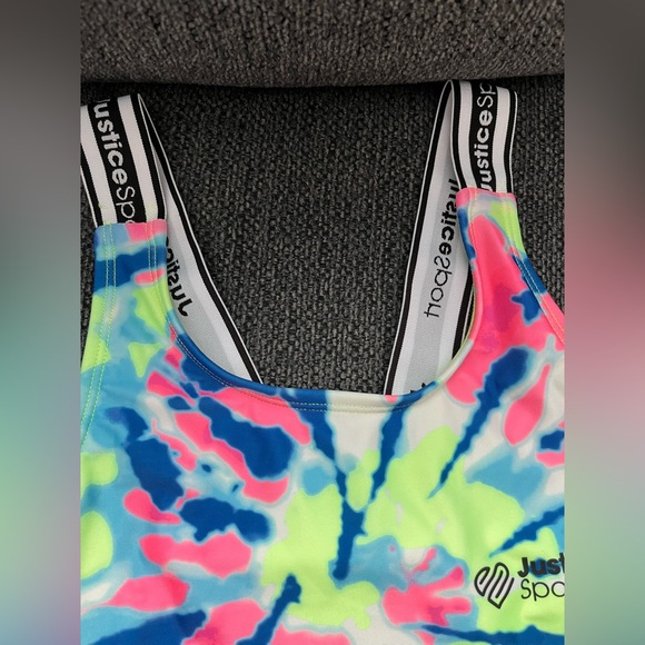 ✨ Justice Sport Girls’ One-Piece Tie-Dye Swimsuit ✨ - Picture 3 of 10